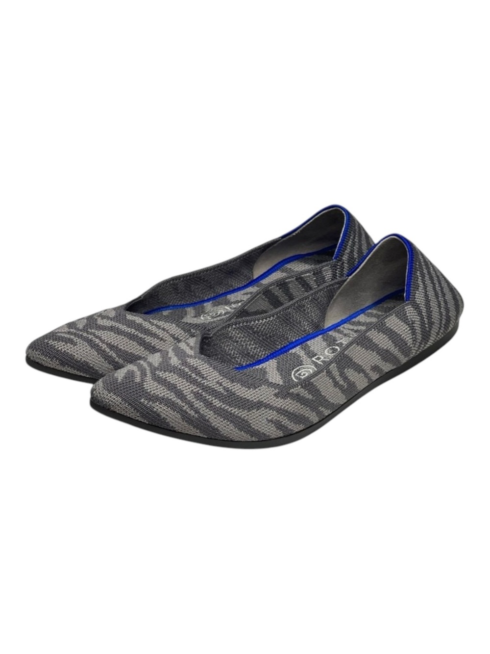 VHTF: Retired Rothy’s ➤ The Point Flats ➤ Grey Zebra Stripe Print ➤ 8M ➤ Sustain - Picture 7 of 16